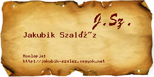 Jakubik Szaléz névjegykártya